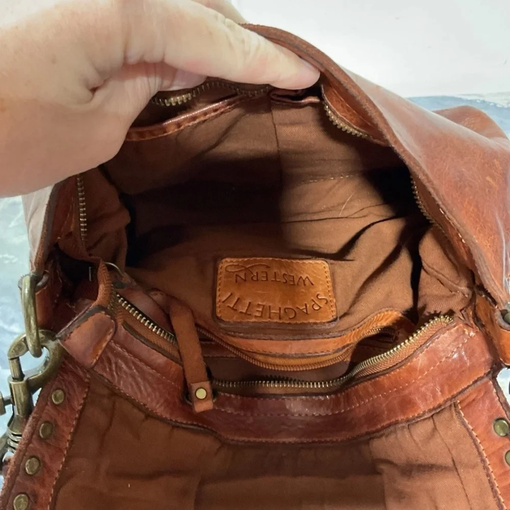 Spaghetti Western Genuine Leather   Messanger Bag - Picture 4 of 9